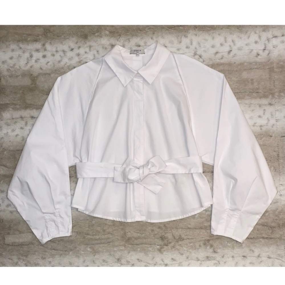 FRNCH Adia White Blouse Size XS